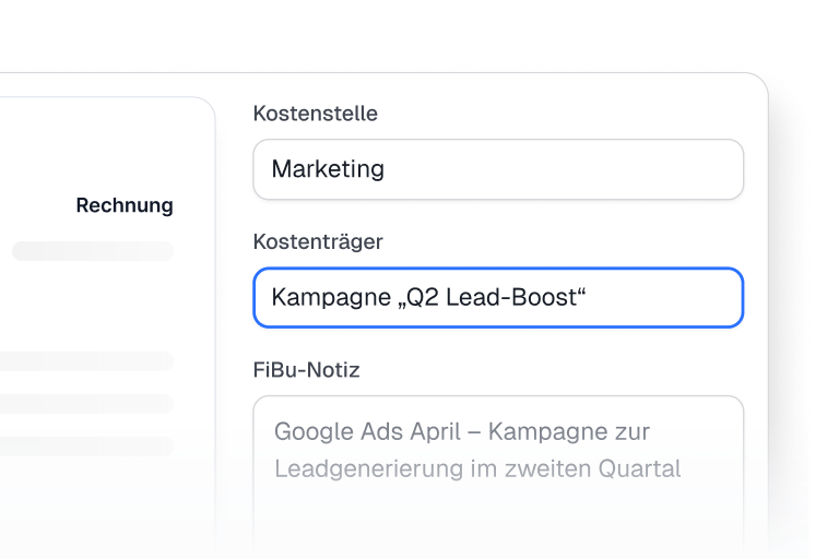 Kosten zuordnen