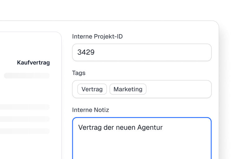 Notizen Tags etc